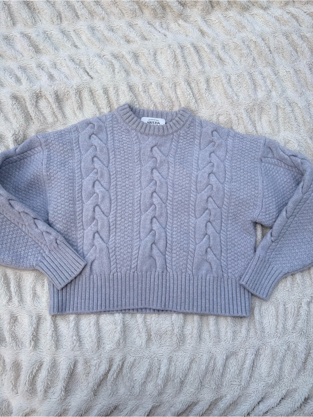 Aritzia Grey Cable Knit Sweater Size XS